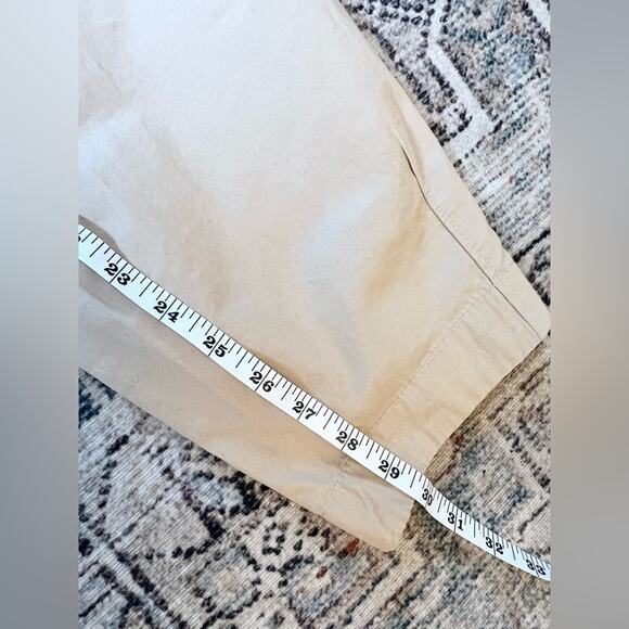 Finn Flare barrel leg trouser 100% cotton tan tapered leg pants fall academia XS - Picture 7 of 10